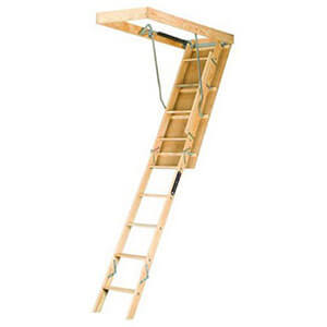 Louisville Ladder 22.5-by-54-Inch Wooden Attic Ladder