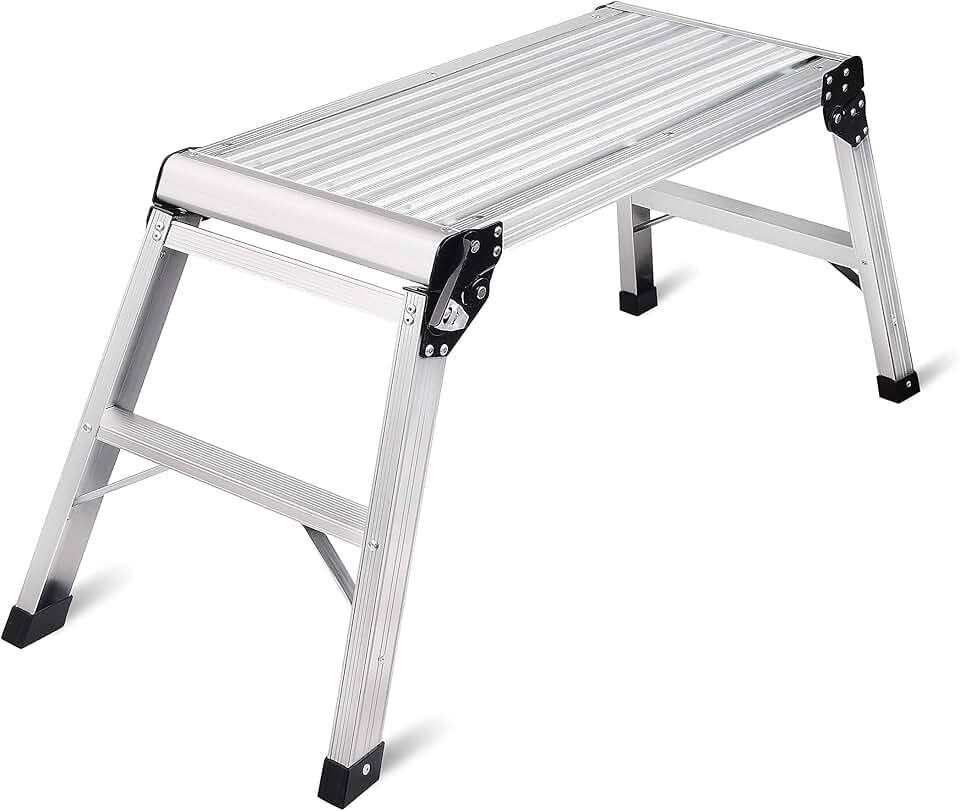 LEADALLWAY Aluminum Work Platform Step Ladder