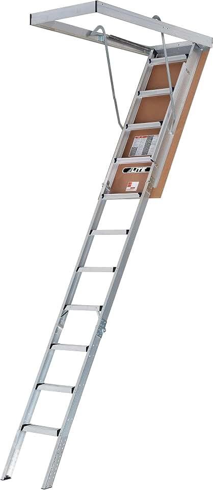 LITE Aluminum Attic Ladder, 10-foot class