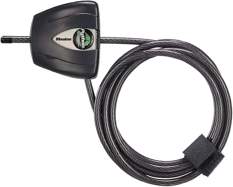 Master Lock Python Adjustable Cable Lock, 6 ft, Black