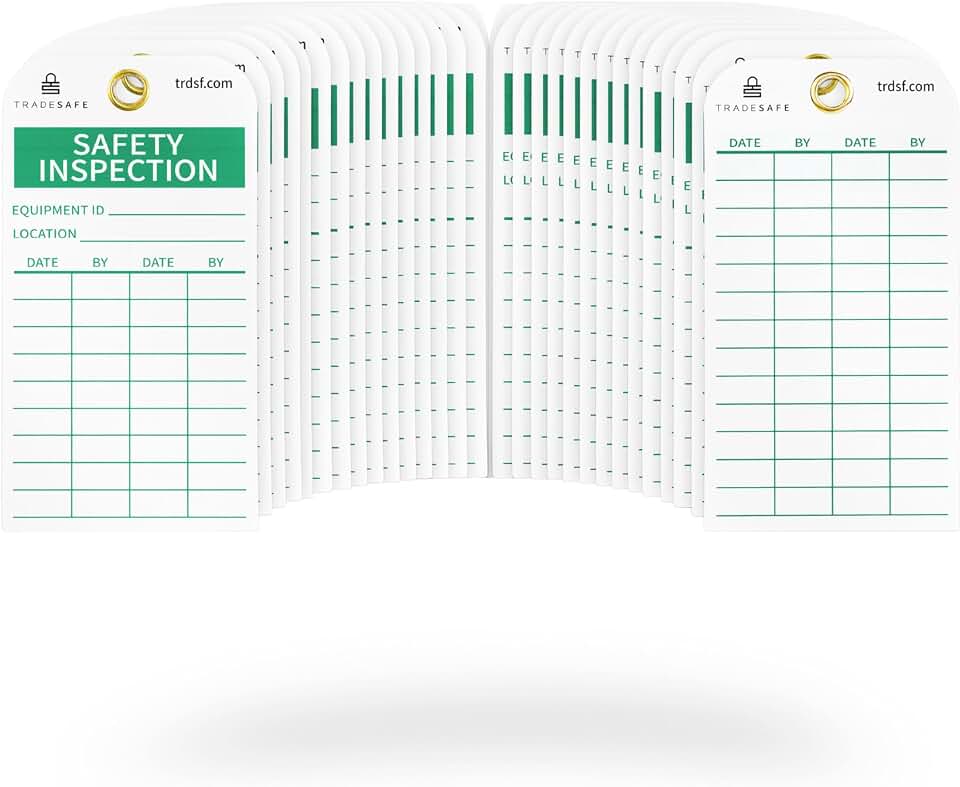 TRADESAFE Safety Inspection Tags, 30-Pack