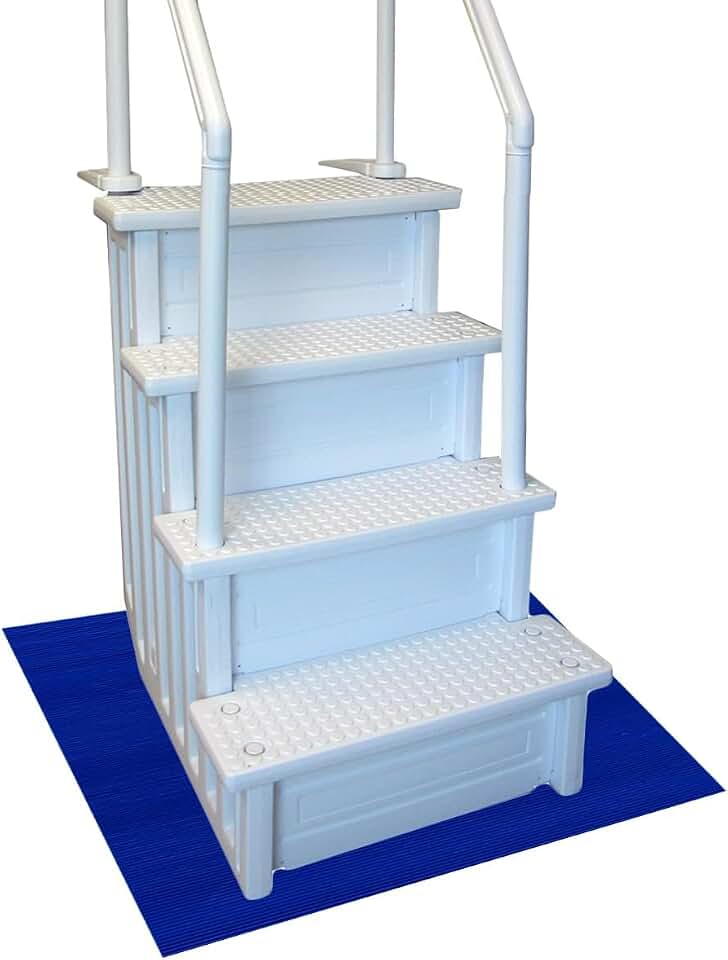 RESILIA Stay-Put Swimming Pool Ladder Mat, 36 x 36 Inch