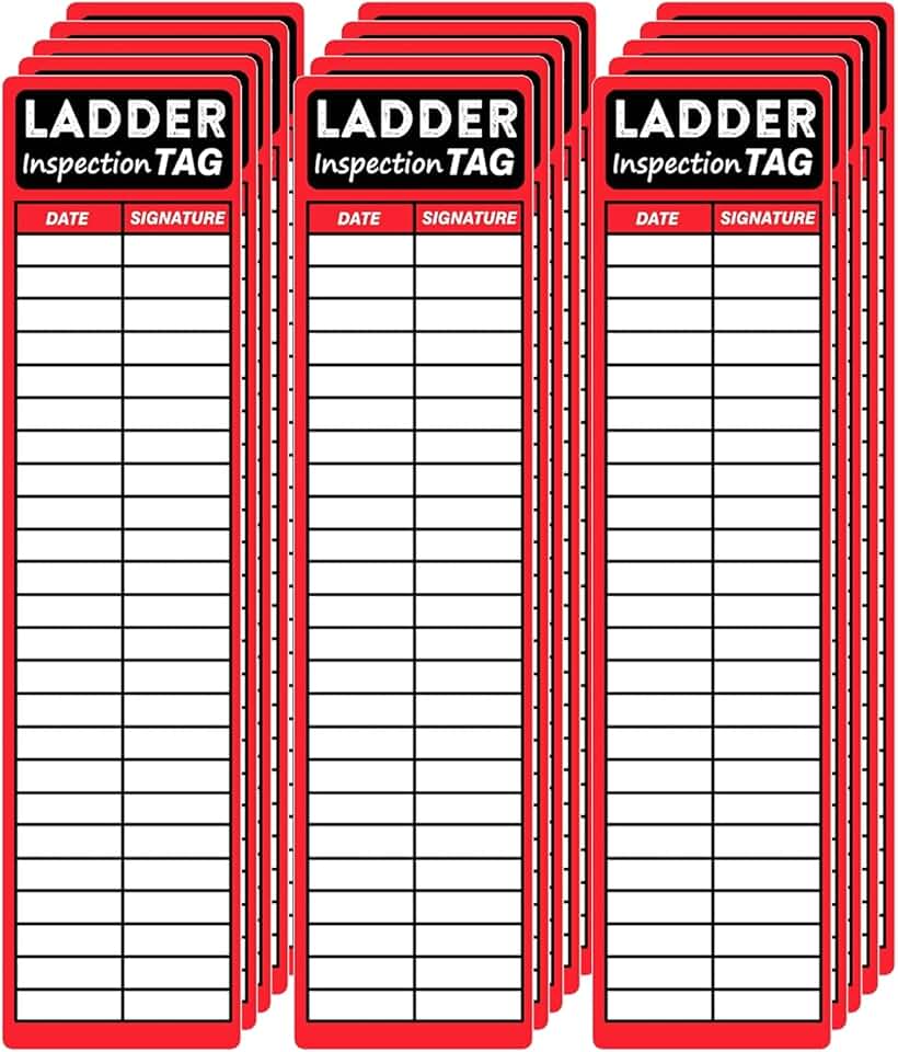 Ladder Inspection Labels, 120-Pack