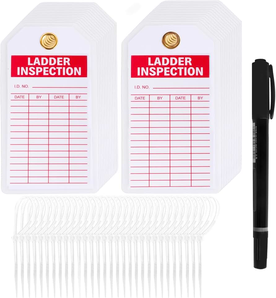 Lionshop Ladder Safety Inspection Tags, 25-Pack