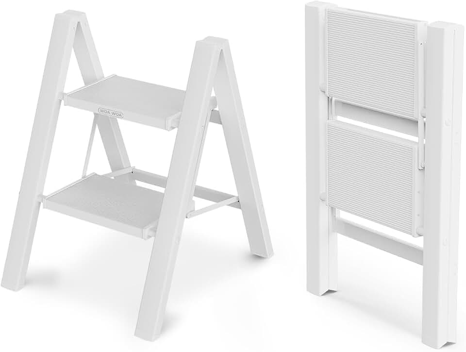 WOA WOA 2-Step Aluminum Folding Step Ladder