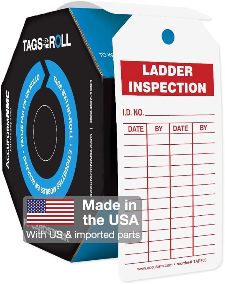 AccuformNMC Ladder Inspection Tags by the Roll