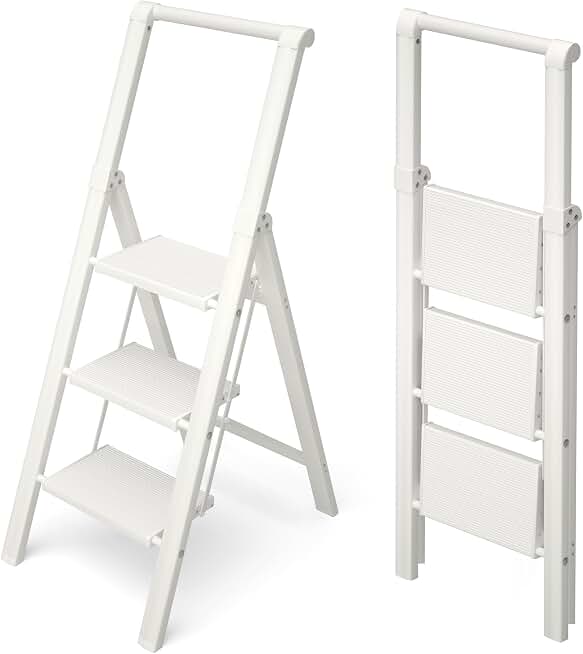 HillhutApex 3-Step Foldable Aluminum Step Ladder