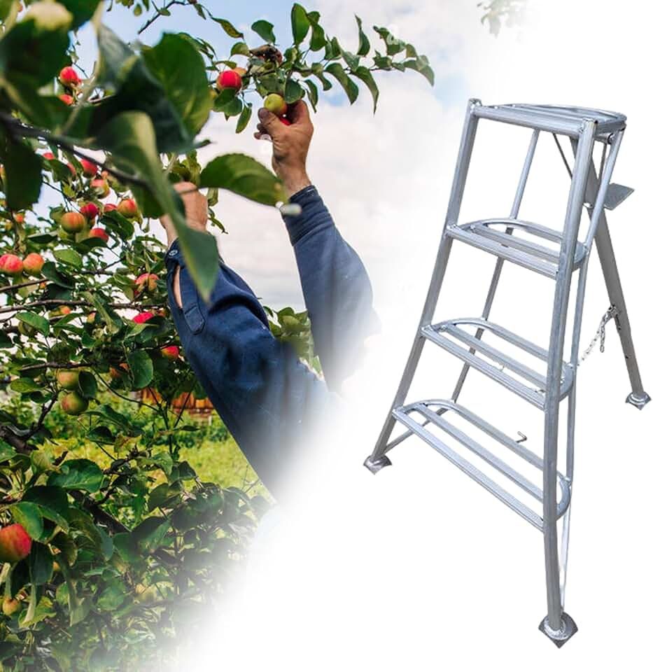 Aluminum Tripod Orchard Ladder with Non-Slip Feet