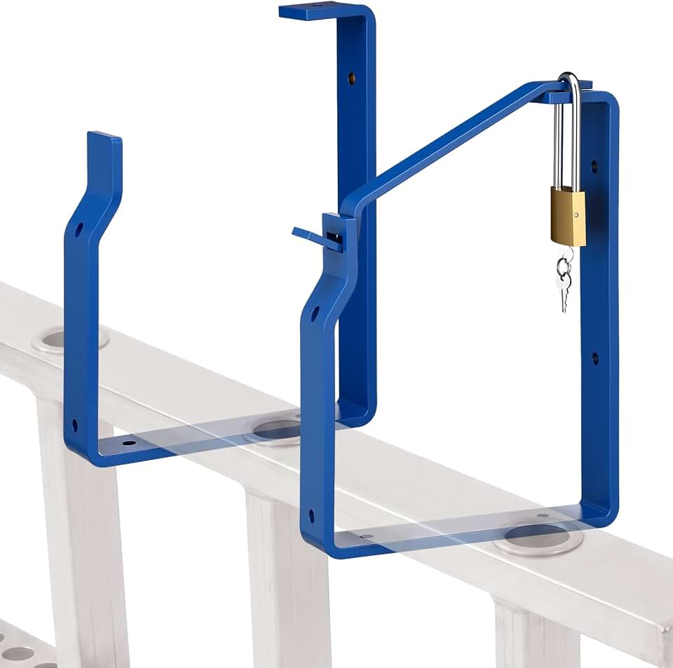 Lockable Wall Ladder Rack Brackets, 2-Pack